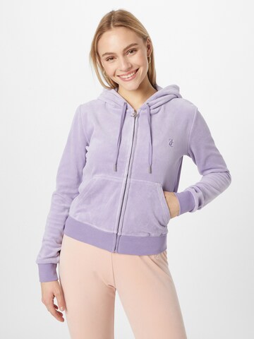 Juicy Couture Black Label Zip-Up Hoodie 'ROBERTSON' in Purple: front