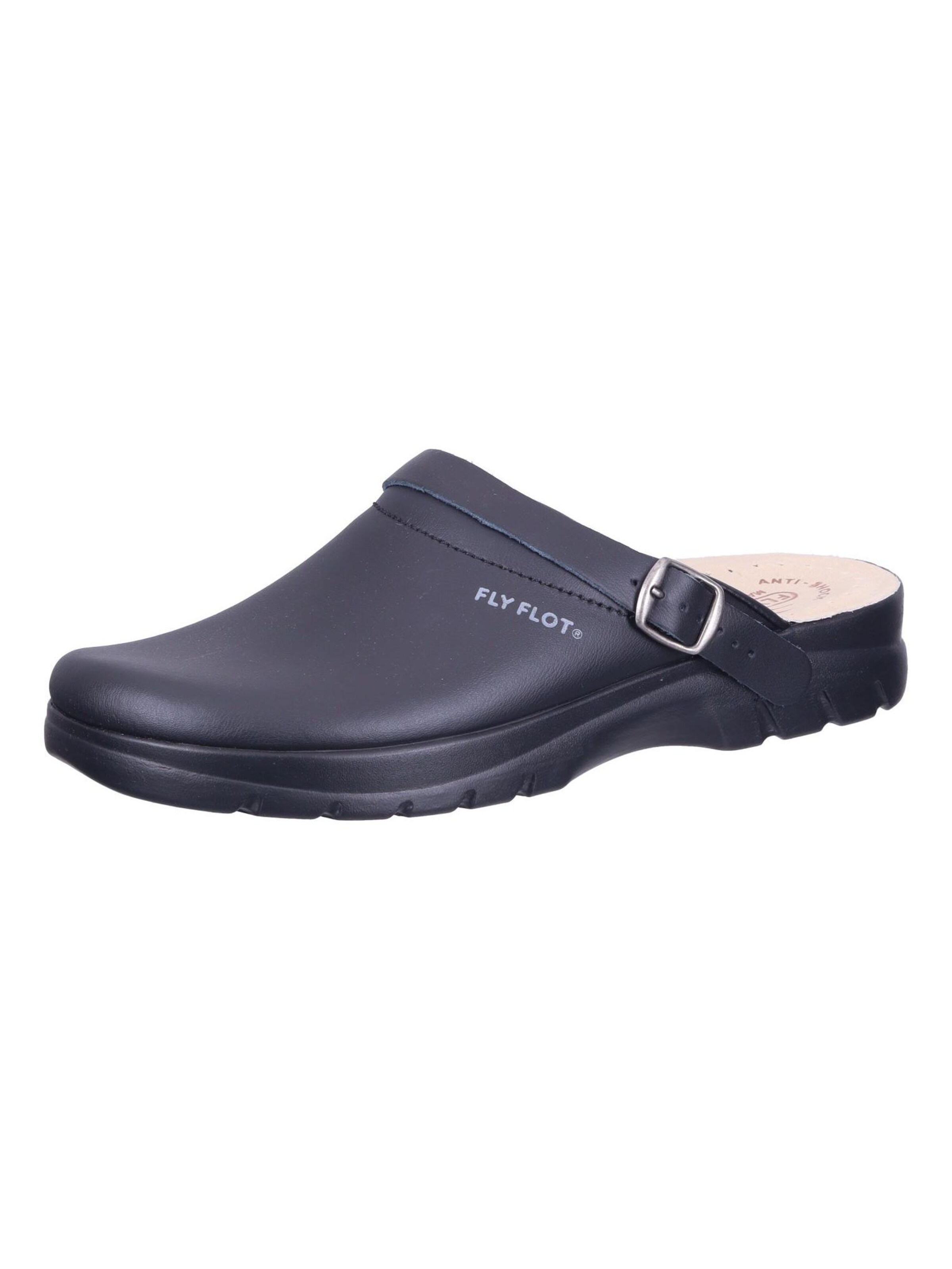 FLY FLOT Clogs in Black, Item view