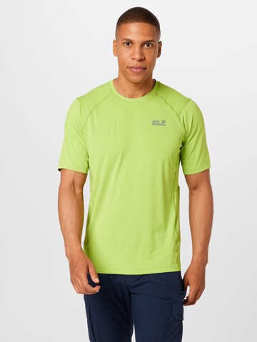 JACK WOLFSKIN - Camiseta funcional en verde: frente