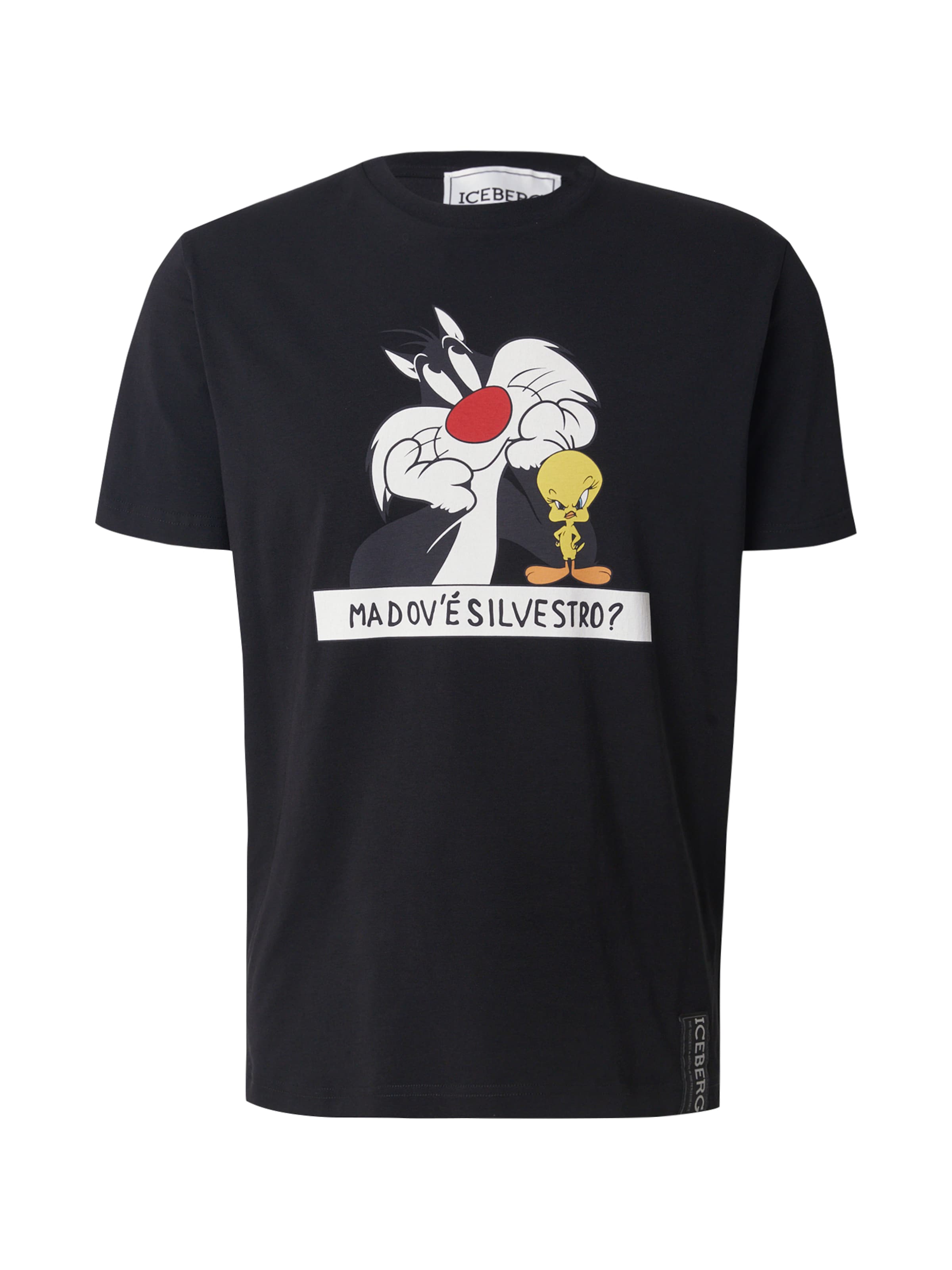 melns ICEBERG T-Krekls: no priekšpuses