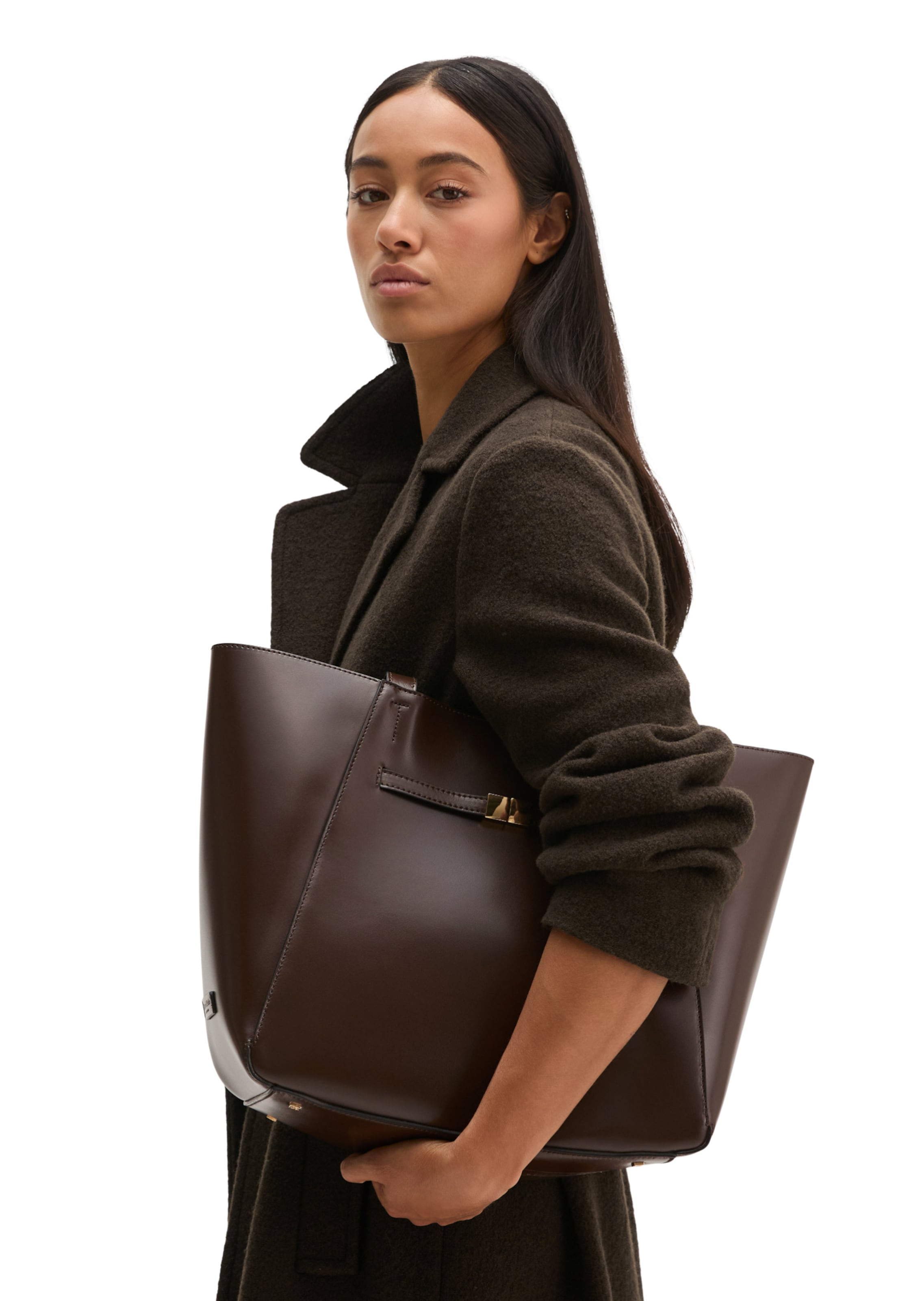 Marc O'Polo Shopper 'Tessa' in Brown: front