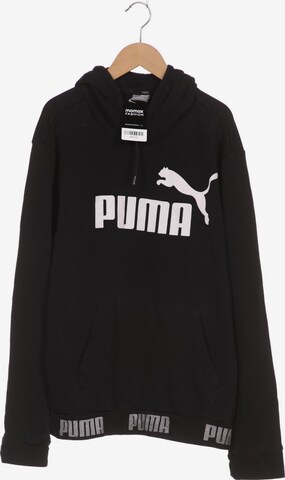 PUMA Sweatshirt & Zip-Up Hoodie in L-XL in Black: front