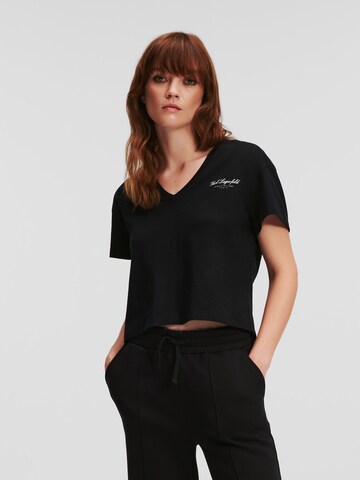 Karl Lagerfeld Shirt 'Hotel ' in Black: front