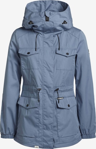 Parka mi-saison 'ELST' khujo en bleu : devant