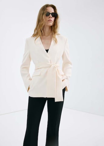 MANGO Blazer 'Newyork' in Beige: front