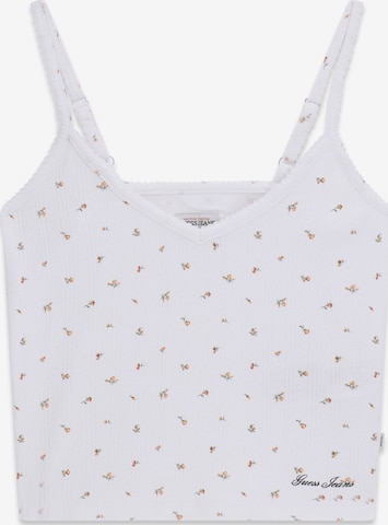 GUESS JEANS Toppi 'POINTELLE' värissä valkoinen: etupuoli