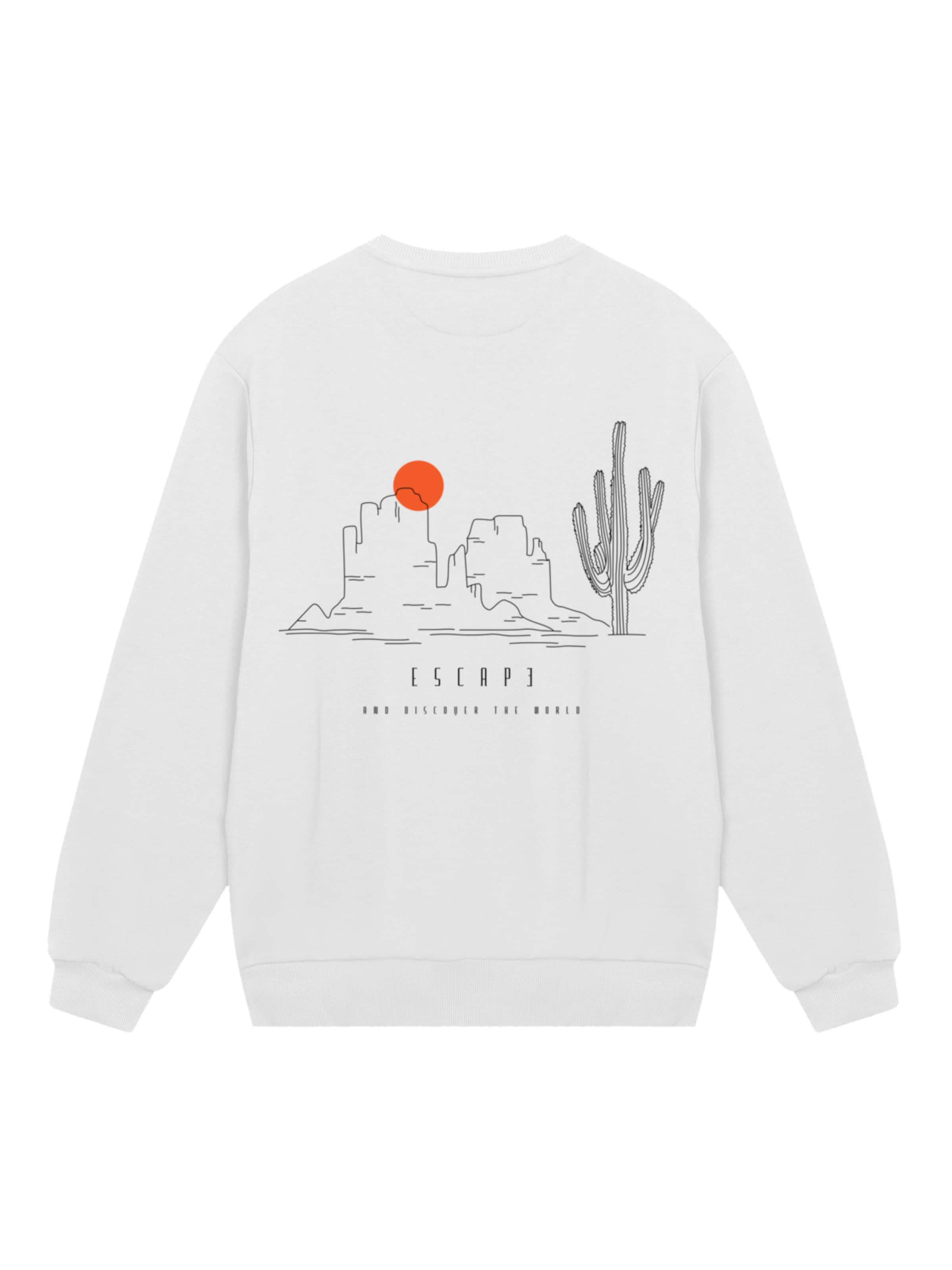 F4NT4STIC Sweatshirt 'Escape Discover the World' in White