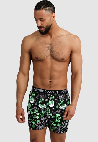 Lousy Livin Boxershorts 'Outer Weedy' in Grün: Vorderseite