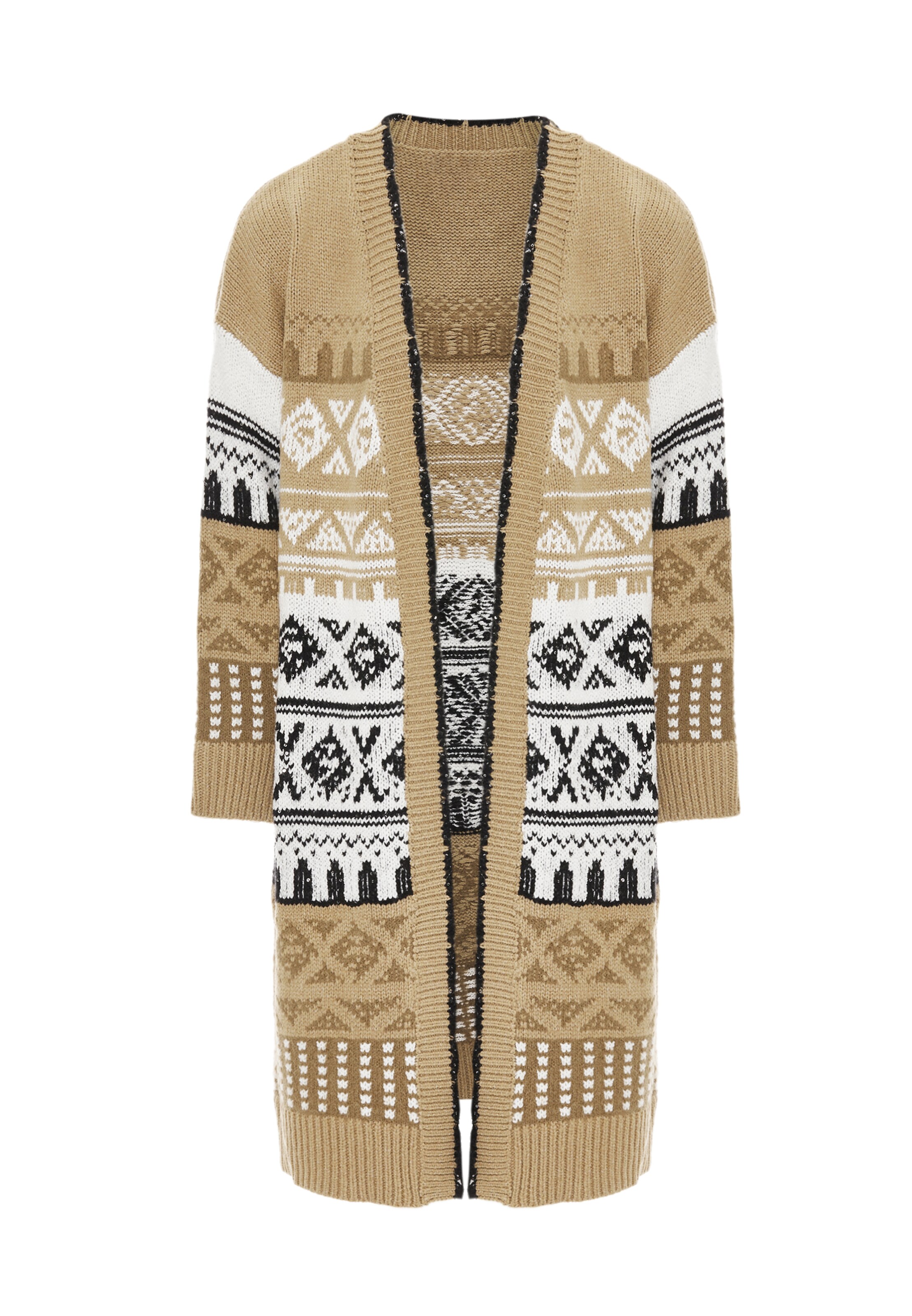 Jalene Плетена жилетка в бежово: отпред