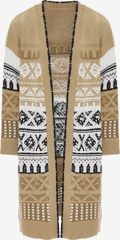 Jalene Плетена жилетка в бежово: отпред