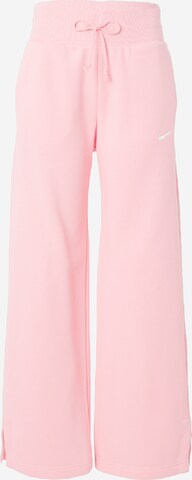 NIKE Broek 'Phoenix Fleece' in Roze: voorkant