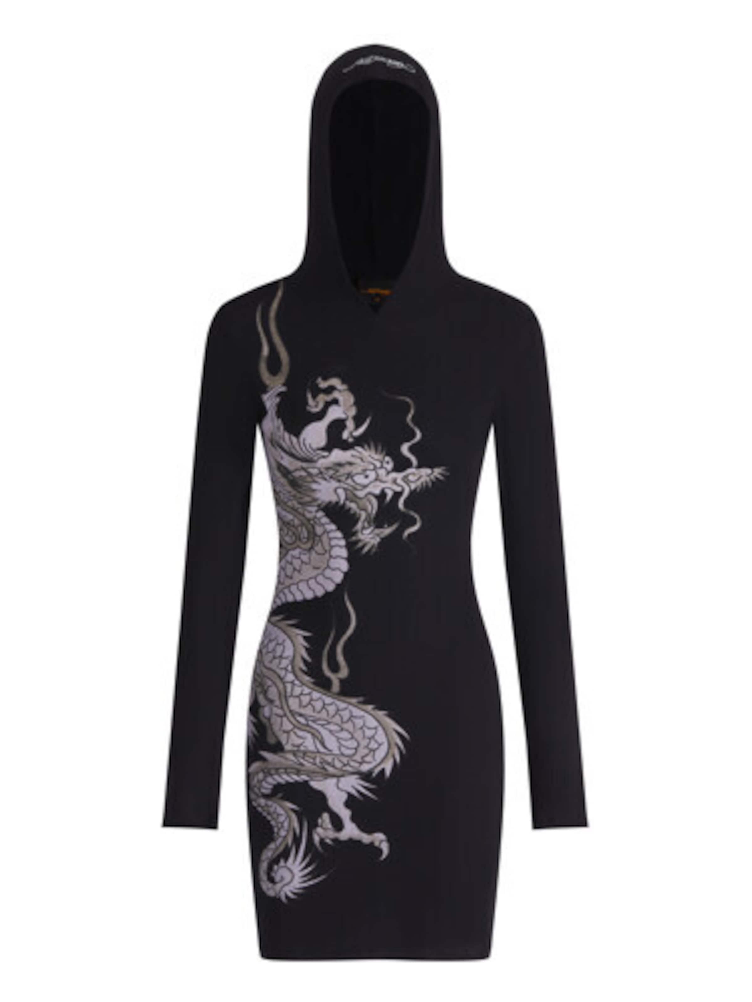 Robe 'Rotes Drachen' Ed Hardy en noir : devant