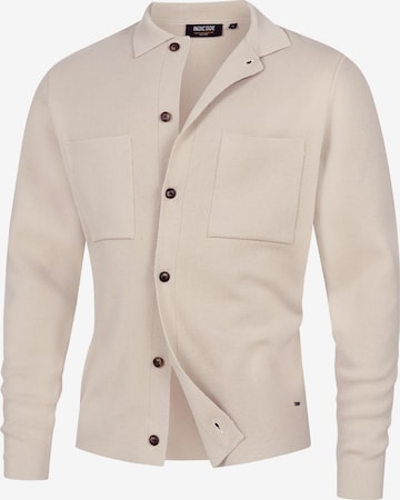INDICODE JEANS Knit cardigan 'Bellino ' in Beige: front