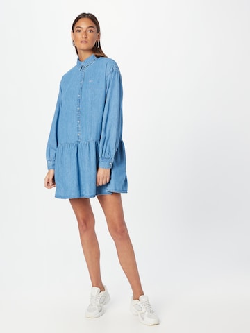 Tommy Jeans Blousejurk in Blauw: voorkant