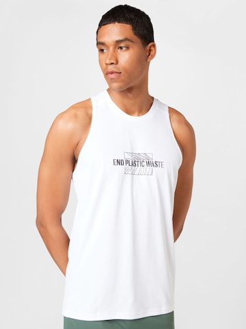 ADIDAS SPORTSWEAR - Camiseta funcional en blanco: frente