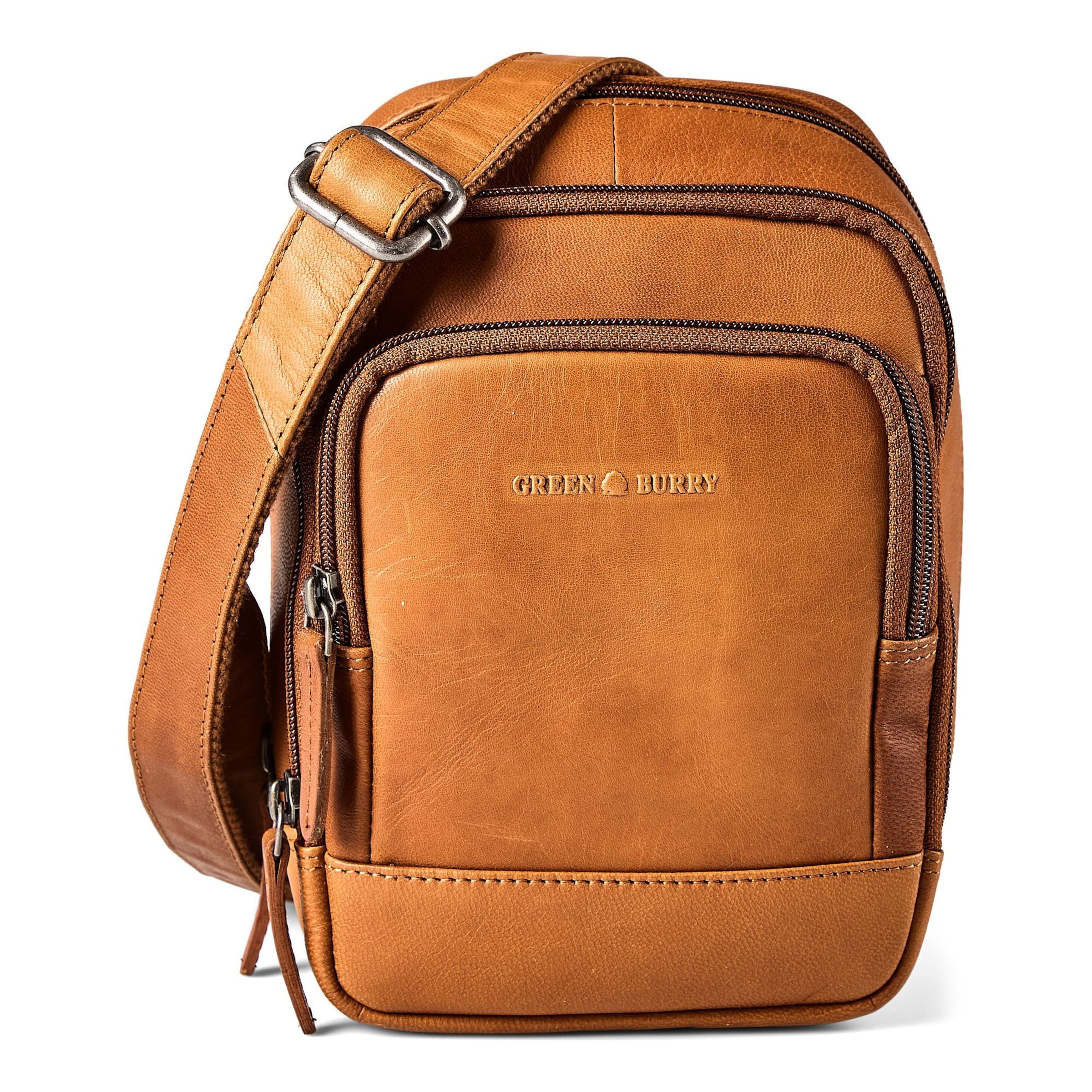 Sac à bandoulière GREENBURRY en marron : devant