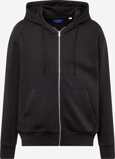 JACK & JONES Sweatjacke 'ZEPHYR' in hellgrau / schwarz / weiß, Produktansicht