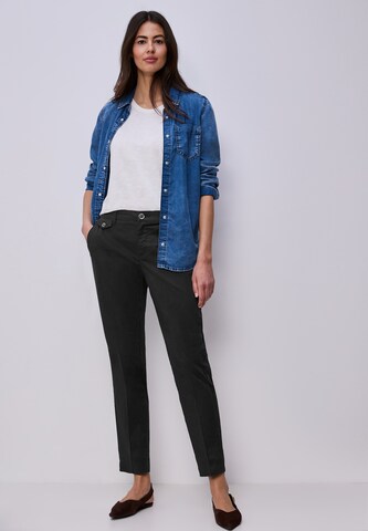 STREET ONE Slimfit Hose in Schwarz