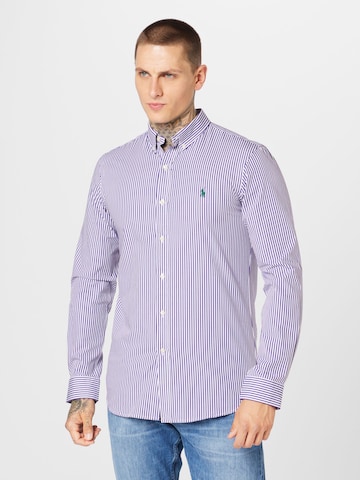 Polo Ralph Lauren - Ajuste estrecho Camisa en lila: frente