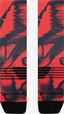 Chaussettes de sport new balance en rouge : devant