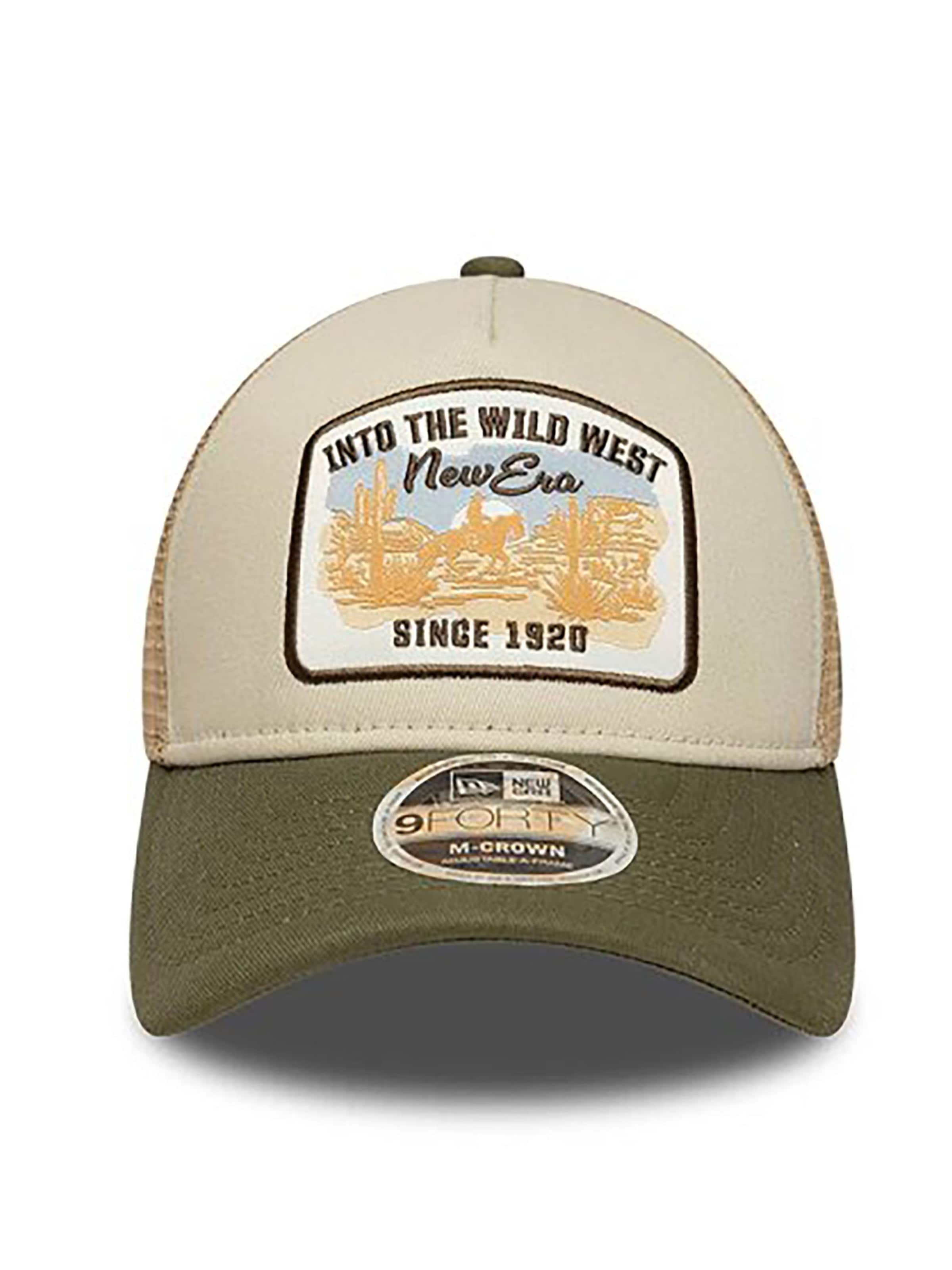 NEW ERA Cap '9FORTY Trucker Cap MC AF' in Beige: front