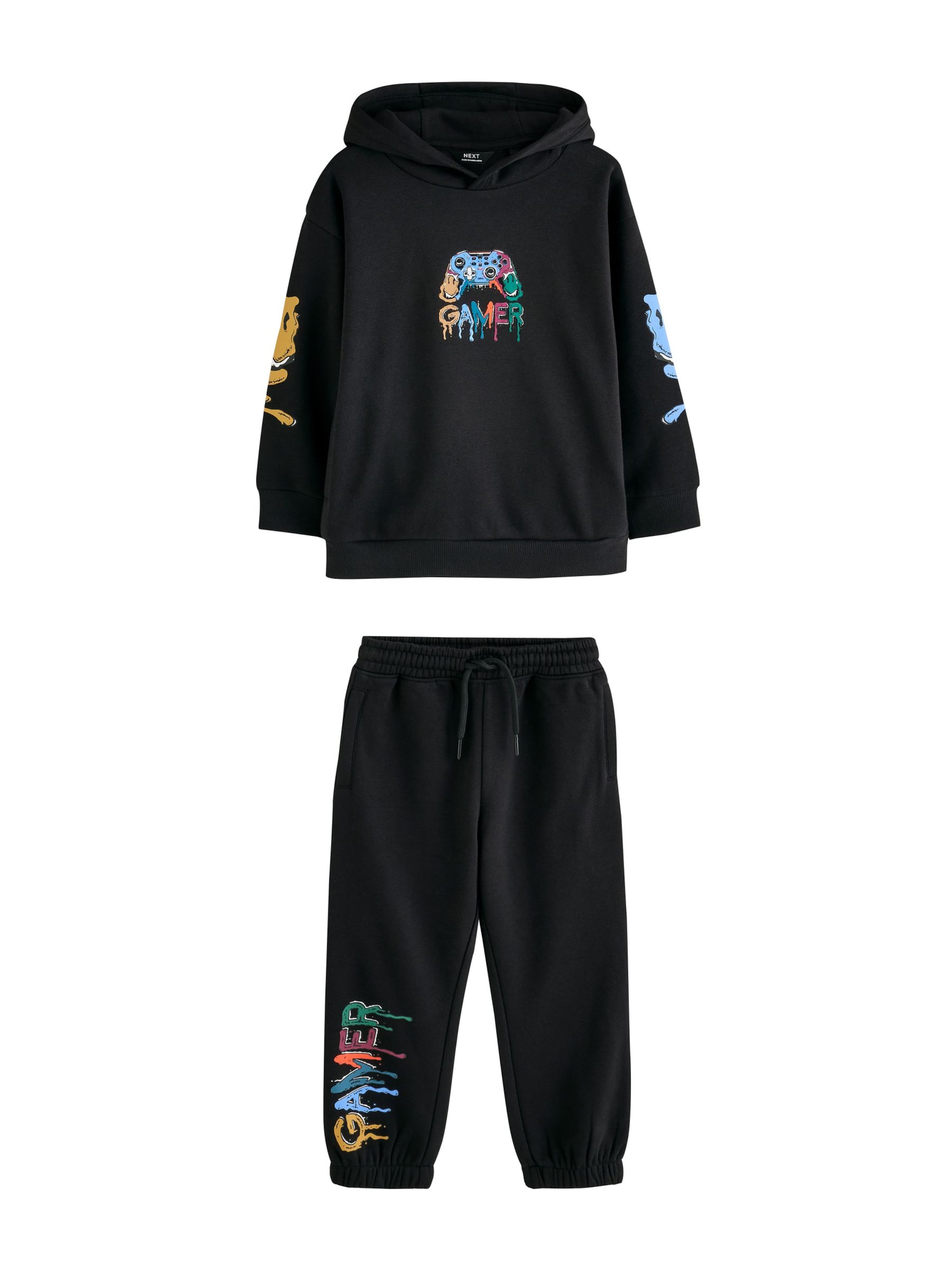 Next Joggingpak in Zwart: voorkant
