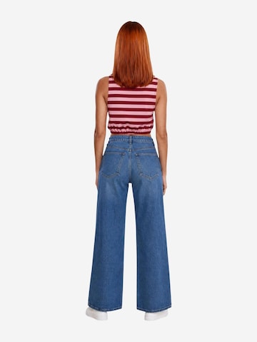 Top 'Viscosa Righe' di I AM in rosso