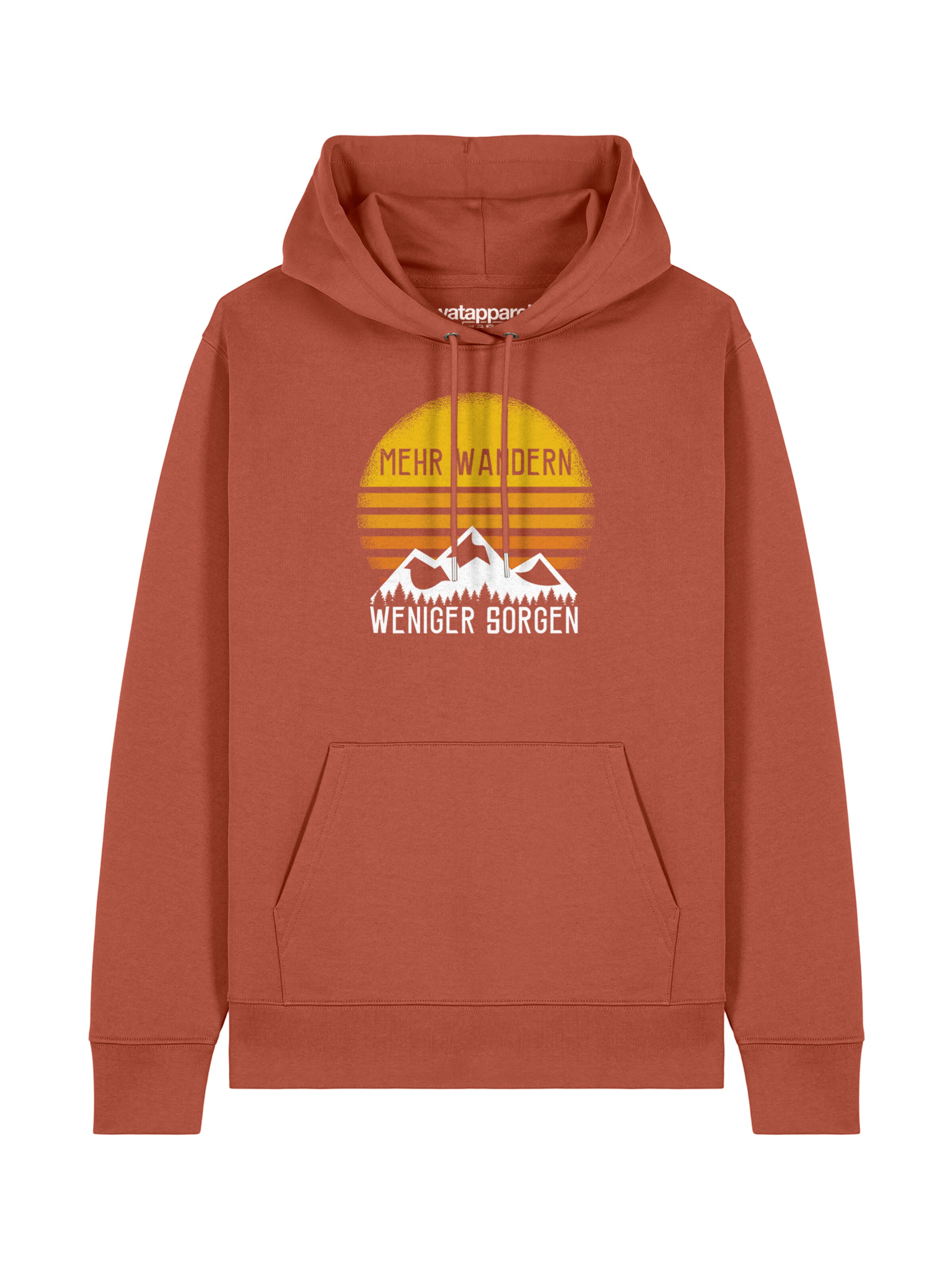 Sweat-shirt ' Mehr Wandern ' Watapparel en marron : devant