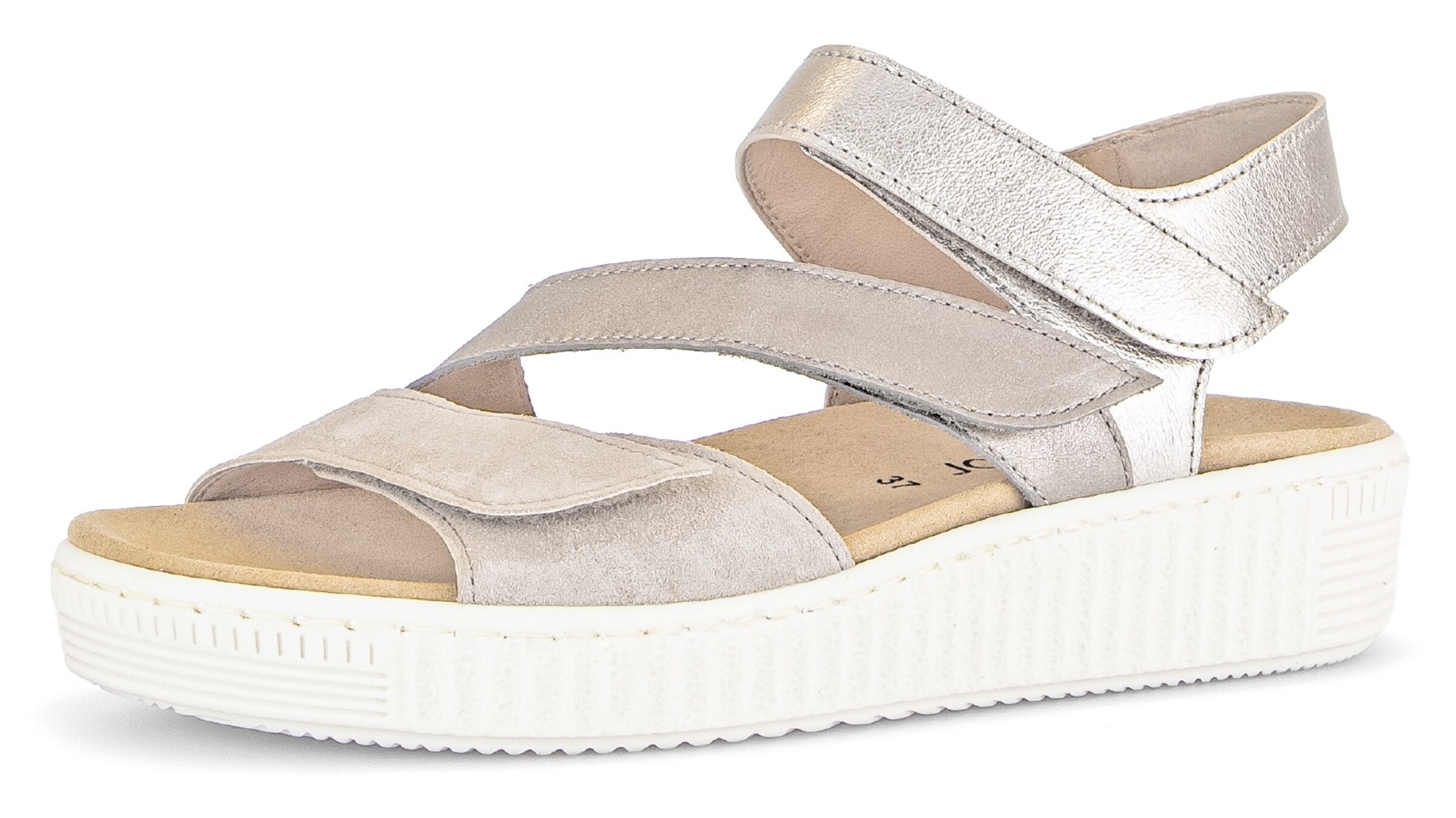 GABOR Riemensandale in Silber: Vorderseite