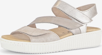 GABOR Riemensandale in Silber: Vorderseite