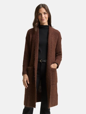 TOM TAILOR Knit Cardigan in Brown: front