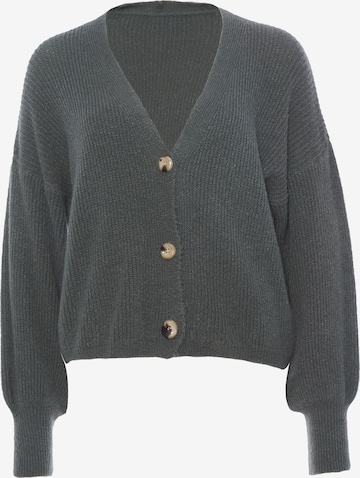 Decay Knit Cardigan in Green: front