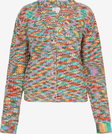 IZIA Gebreid vest in Groen: voorkant