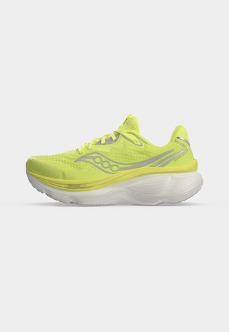 Chaussure de course saucony en jaune : devant