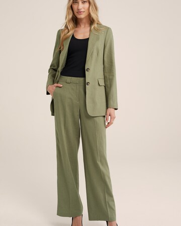 WE Fashion Wide leg Pantalon in Groen