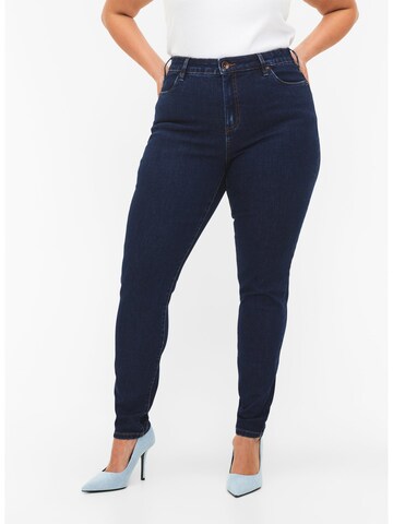 Zizzi Skinny Jeans 'Amy' in Blue: front