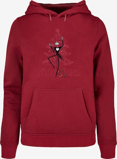 ABSOLUTE CULT Sweatshirt 'The Nightmare Before Christmas - Tree' in burgunder / schwarz / weiß, Produktansicht