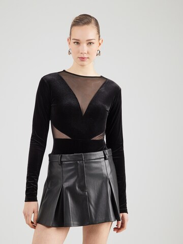 ABOUT YOU Риза боди 'Joaline' в черно: отпред