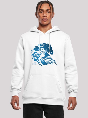 Sweat-shirt 'Disney Frozen 2 Nokk Silhouette' F4NT4STIC en blanc : devant