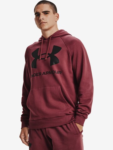 UNDER ARMOUR Athletic Sweatshirt 'Rival' in Red: front