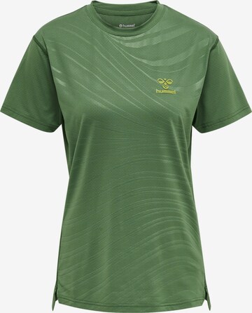 T-shirt fonctionnel Hummel en vert : devant