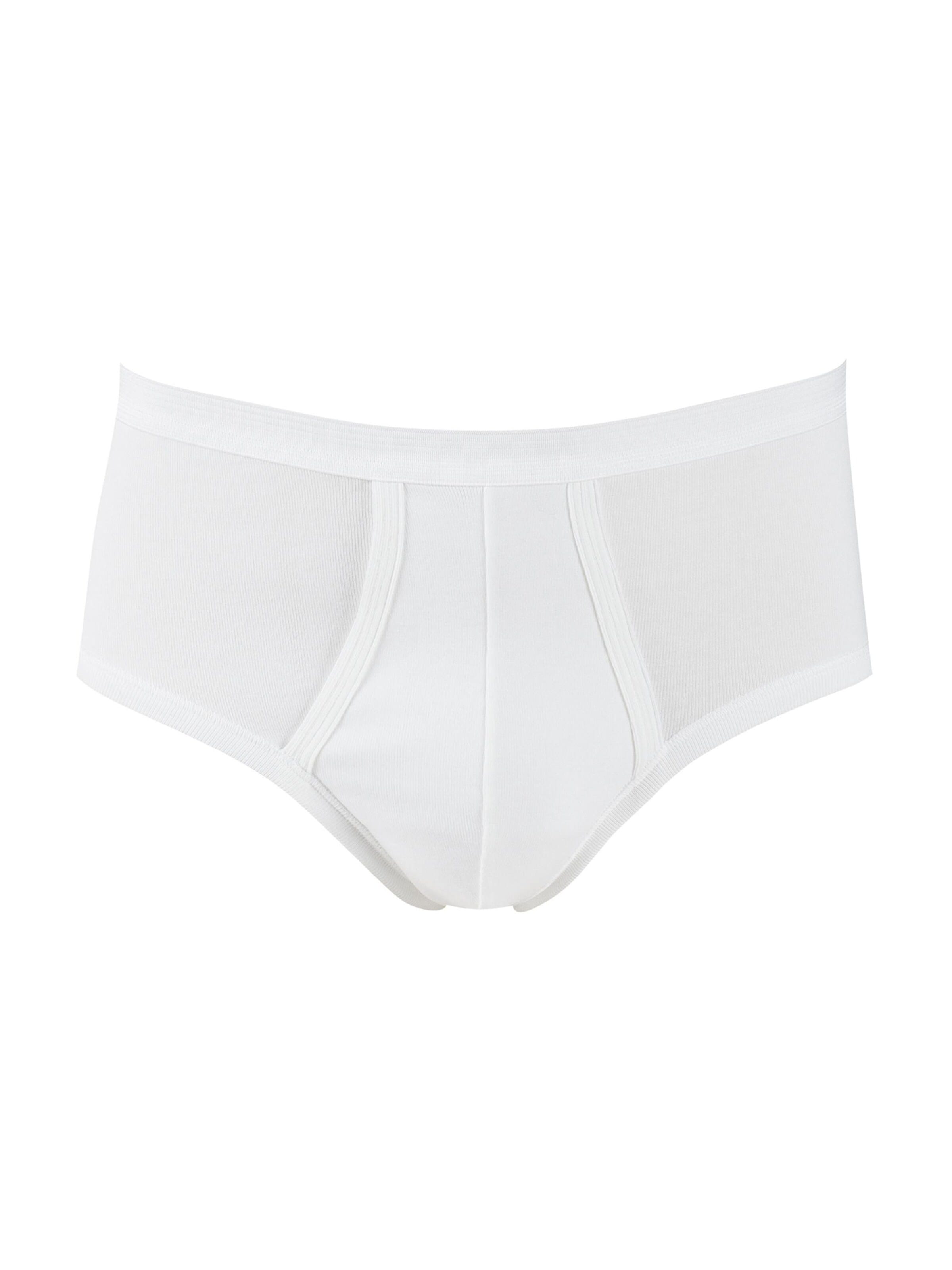 Slip 'Twisted Cotton' di CALIDA in bianco: frontale