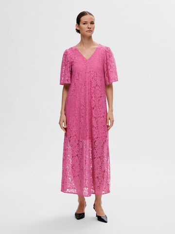 Robe SELECTED en rose : devant