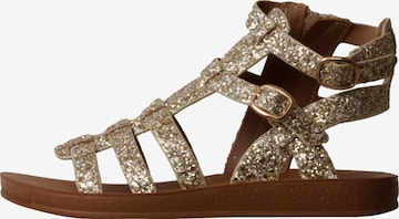 Super Mode Sandale in Gold: Vorderseite