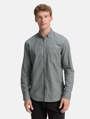 TOM TAILOR DENIM Regular fit Overhemd in Groen: voorkant