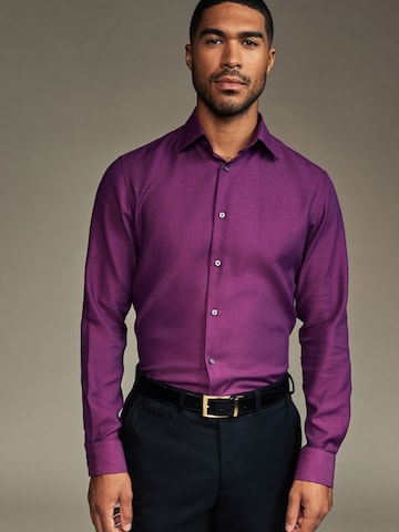 NextSlim Fit Košulja - ljubičasta boja: prednji dio