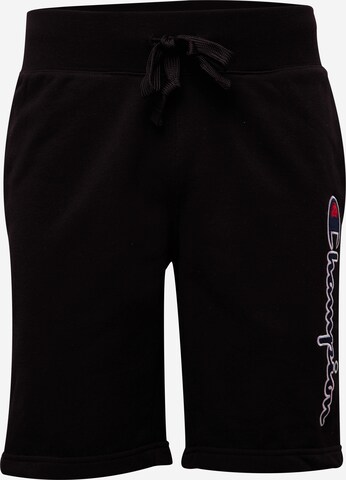 Regular Pantaloni sport de la Champion Authentic Athletic Apparel pe negru: față