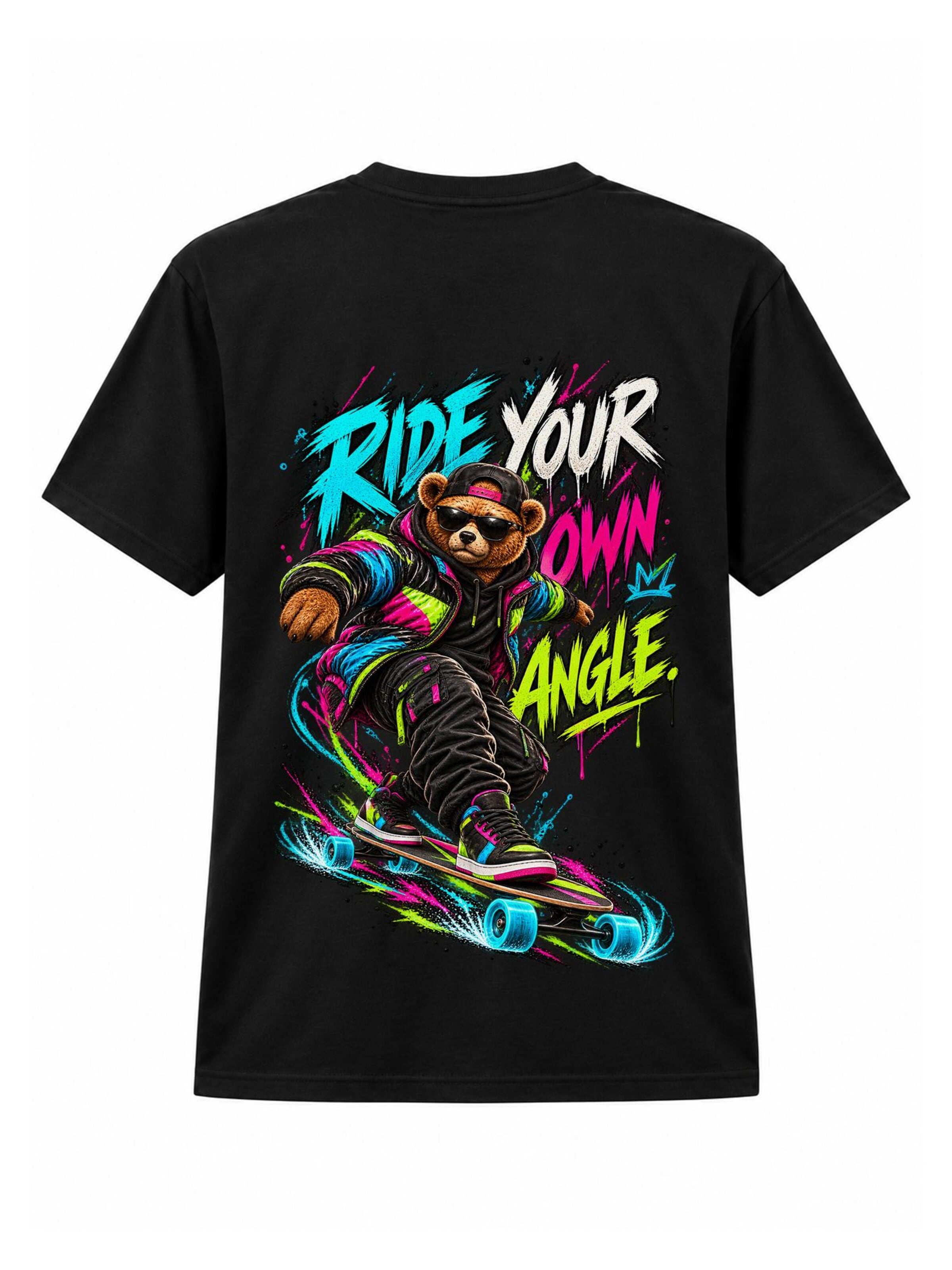 LUNØIR Studio Póló 'BOSS Longboard Own Angle' - fekete: elől