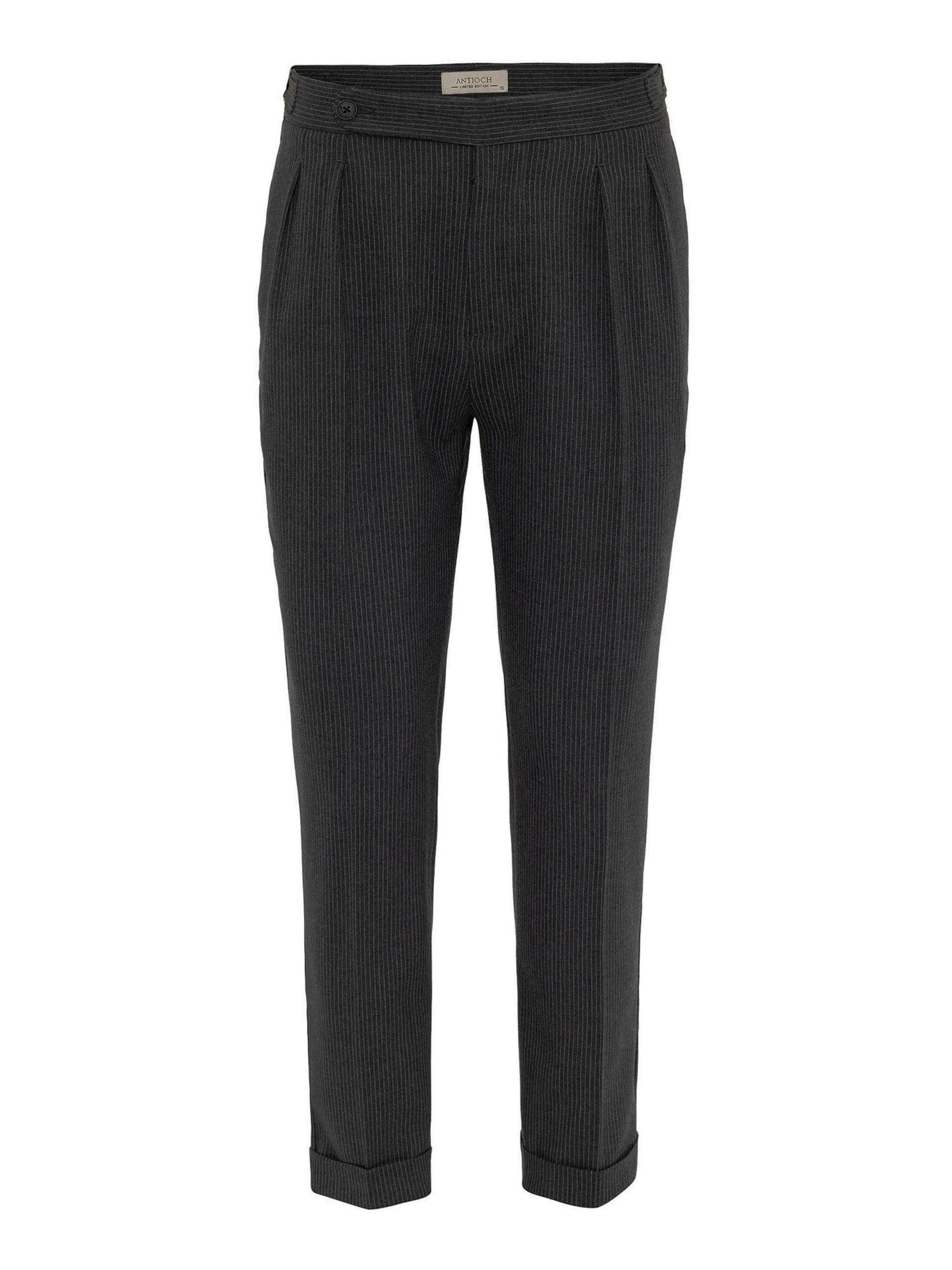 Antioch Παντελόνι με τσάκιση σε μαύρο: μπροστά