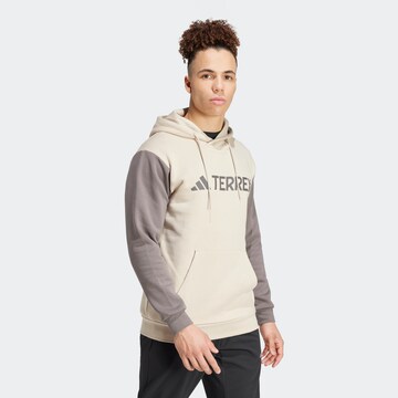 ADIDAS TERREX Athletic Sweatshirt in Brown: front